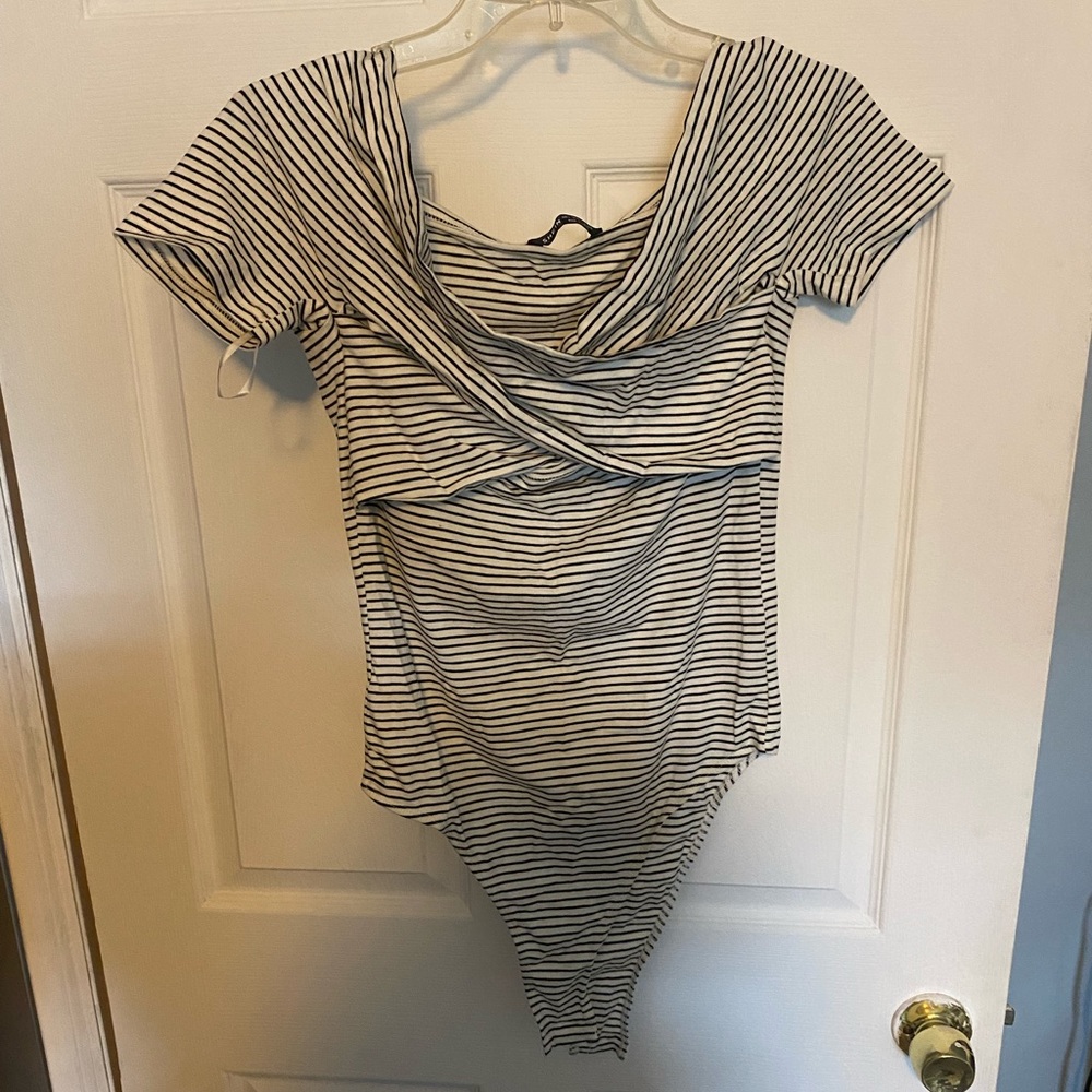 Cross front bodysuit